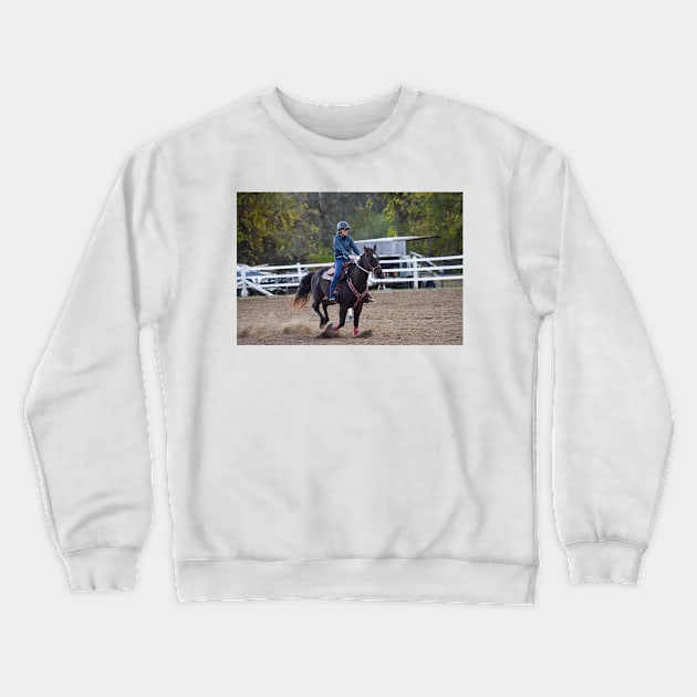 Barrel Racing Crewneck Sweatshirt by theartsyeq